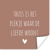 Affiche Home is the place where love lives - Citations - Proverbes - 30x30 cm