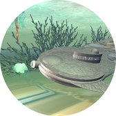 PB-Collection – Muurstickers – Binnen – Woonkamer – Wanddecoratie - Muursticker Sur Zee rond 60cm – Onderwater - Aqua