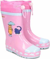 Playshoes - Regenlaarzen voor kinderen - Muis & olifant - Roze - maat 26-27EU