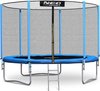 Trampoline - 252 cm - blauw - met ladder en buitenrand net - tot 120 kg