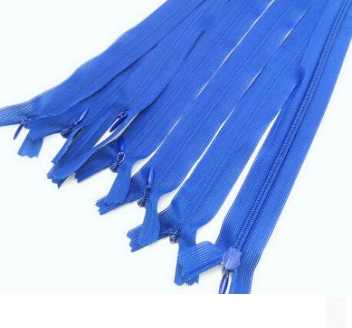 Close end rits 40 cm - blauw - 2 stuks
