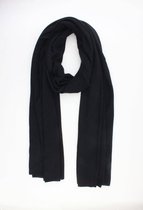 Coco cashmere scarf- valentijn cadeautje voor hem- Omslagdoek-Fijn gebreide kasjmier sjaal- Uni- Cadeau voor man- Cadeau voor vrouw- Cosy chic-Zwart