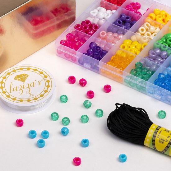 BOMULEZG Witte kralenset om zelf armbanden te maken, doe BOMULEZG Witte kralenset om zelf armbanden te maken, doe