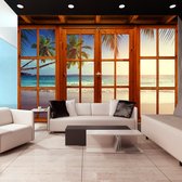 Zelfklevend fotobehang - Uitzicht op tropisch strand, 8 maten, premium print