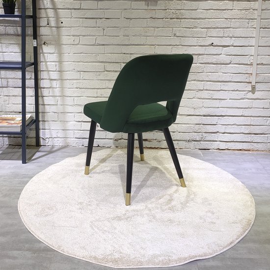 Fauteuil lounge en velours bleu chaud avec pointes dorées - Lot de 2