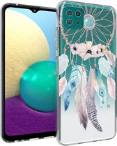 iMoshion Hoesje Geschikt voor Samsung Galaxy A22 (5G) Hoesje Siliconen - iMoshion Design hoesje - Transparant / Meerkleurig / Dreamcatcher