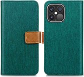 iMoshion Luxe Canvas Booktype iPhone 13 Pro Max - Groen