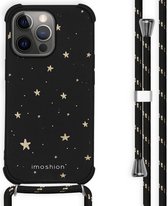 iMoshion Design hoesje met koord voor de iPhone 13 Pro - Sterren - Goud