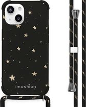 iMoshion Design hoesje met koord voor de iPhone 13 - Sterren - Goud