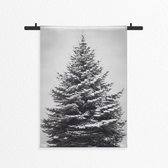 Wandkleed Kerstboom Vintage Wit 90x120 cm