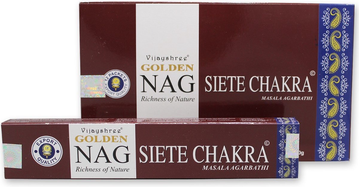 Golden Nag 7 Chakra Wierook 15 gram