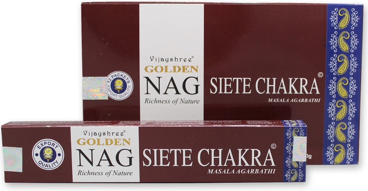 Golden Nag 7 Chakra Wierook - Los Pakje - 15 Gram