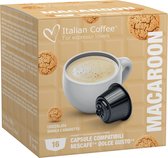 Coffee Italien - Macaron (Chocolat Witte et Amaretto) - 16 x pièces - Compatible Dolce Gusto