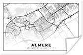Poster Kaart - Almere - Nederland - 90x60 cm