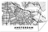 Poster Kaart - Amsterdam - Nederland - 90x60 cm