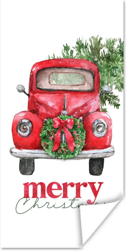 Poster Kerst - Auto - Spreuken