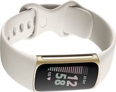 Wit Bandje geschikt voor Fitbit Charge 5 - Siliconen Horlogebandje