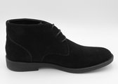 Schoenen- Mannen Veterschoenen - Heren laarzen - Desert boots 1015 - Echt Suèdeleer - Zwart 42