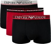 Emporio Armani 3-pack boxershorts zwart/rood