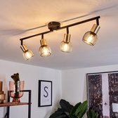 Belanian.nl - Vintage plafondlamp - Plafondlamp - Vintage - Moderne plafondlamp - plafondlamp zwart, messing antiek, 4-lichtbronnen -  Retro -  Eetkamer, hal, slaapkamer, woonkamer
