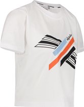 Jersey T-shirt met print Wit