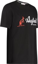Jersey T-shirt met print Zwart