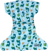 wasbare luier - bamboe inlegger - herbruikbaar - 1 size fits all - dino print - van 3 t/m 18 kg - verstelbaar en herbruikbaar - pocketluier - ecofriendly - voordeliger dan wegwerp luiers