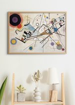 Affiche sous cadre en bois - Composition VIII - Wassily Kandinsky - Art abstrait - 50x70 cm