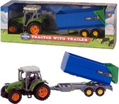 Dutch Farm Serie Tractor groen + Trailer 1:32