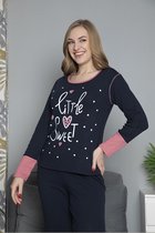 Sophia Mila Dames Luxe Pyjama | 2-delige Set | Lange Mouwen | Pyjama Dames Volwassenen | Pyjama Dames | Maat S