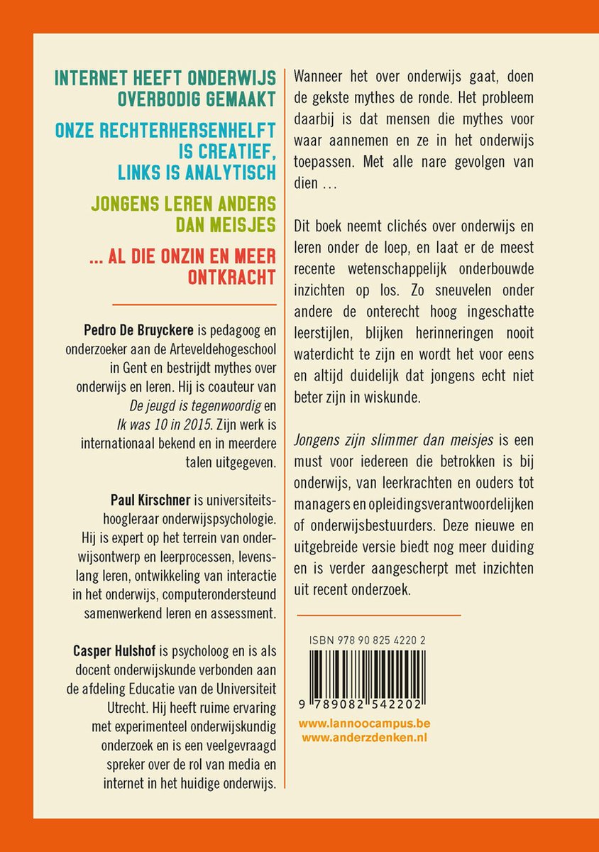 Jongens zijn slimmer dan meisjes - back cover