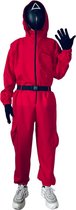 Squid game - kostuum - maat XL - pak - rood/roze - AMK trading