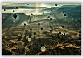 Wanddecoratie - Foto op Plexiglas - Plexiglas Schilderij - Luchtballonnen boven Cappadocië - Fons Kern - 120x80 cm