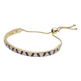 Tracelet - Zilveren Armbanden - Armband Cleopatra | Sliding armband met emaille en zirkonia | Verguld 925 Sterling Zilver - Pandora compatible - 925 Zilver Certificaat - In Leuke C