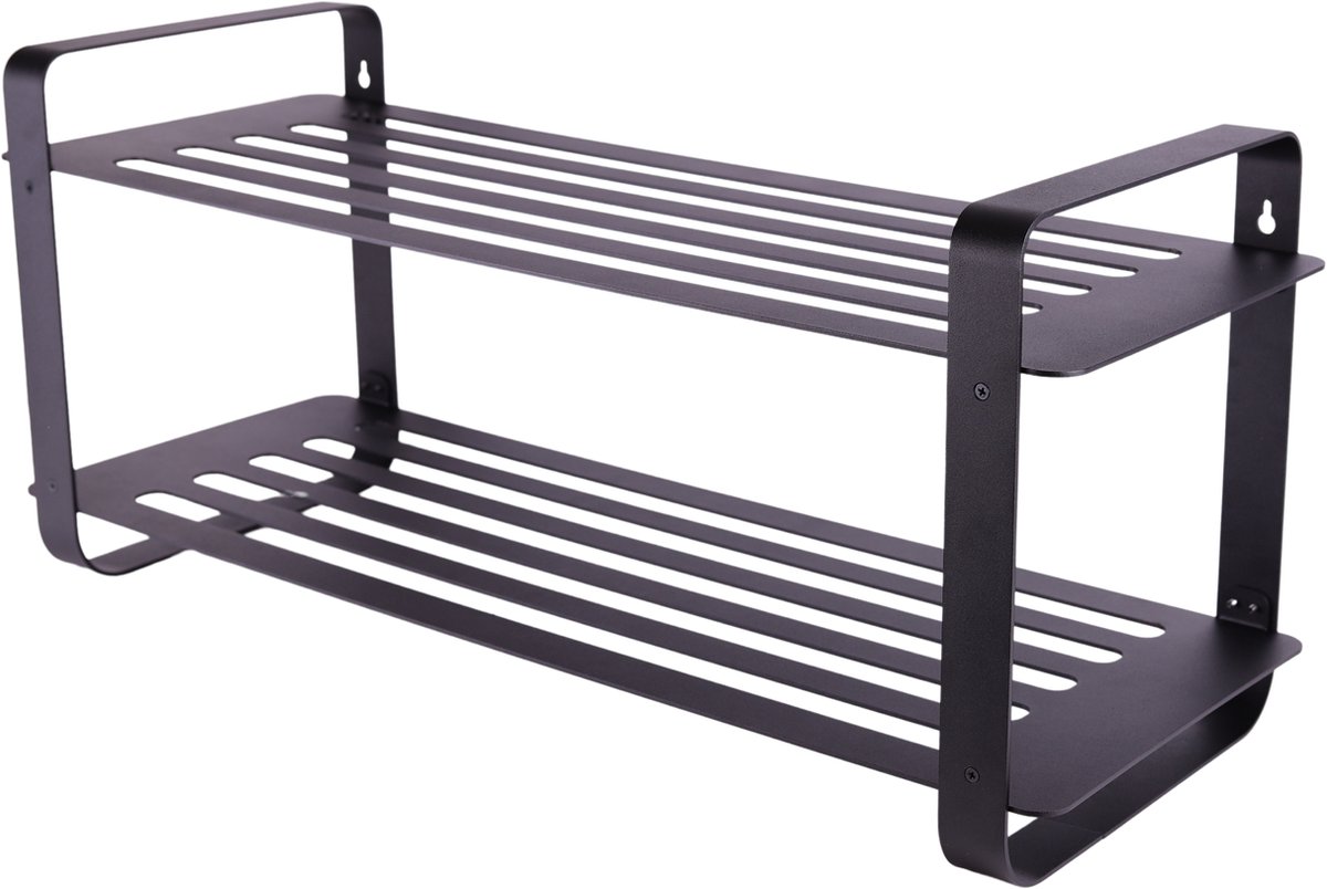 Gorillz Unify - Schoenenbank Met opbergruimte - Schoenenrek - Schoenenkast - 8 Paar - 80 cm Opbergrek - Zwart