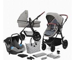 Product: Kinderkraft XMoov 3 in 1 Kinderwagen - Inclusief Autostoel - Grey, van het merk 