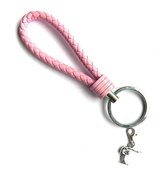 Sleutelhanger - Roze - Turnen - Gym - Dans - Sport - Hanger - Leer - SportPresent - Sportsieraad - Sieraden - Team - Teamkado