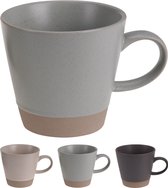 Siaki taps koffie mok, aardse matte kleuren, 340 ml, 6 stuks