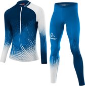 Löffler Langlaufpak World Cup Heren Polyester Blauw/wit Mt 50