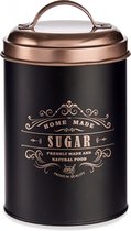 Bigbuy Home Bewaarpot Suiker 1500 Ml Staal/koper Zwart