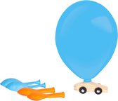 Amscan Ballonracewagen Junior Hout/latex Blauw/oranje 6-delig