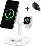 POINTE Chargeurs Chargeur sans fil 4 en 1 MagSafe- Avec chargeur rapide et éclairage- Chargeur rapide 15W iphone 12/13- Station de charge Apple