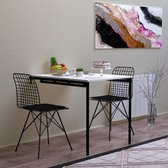 Bol.com Beckenbau - Keukentafel - Inklapbare tafel - Vouwtafel - Inklapbaar - 100x70 cm - Wit aanbieding