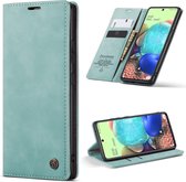 Oppo A54S Casemania Hoesje Aqua Blue - Portemonnee Book Case