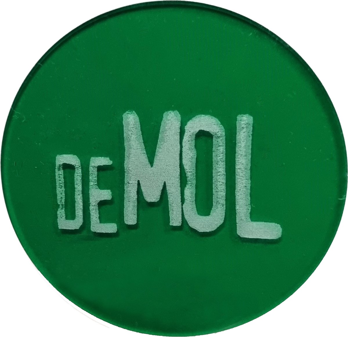Wie is de mol, Groene vrijstelling, Verzamelen, Plexiglas, Groen, 8 cm