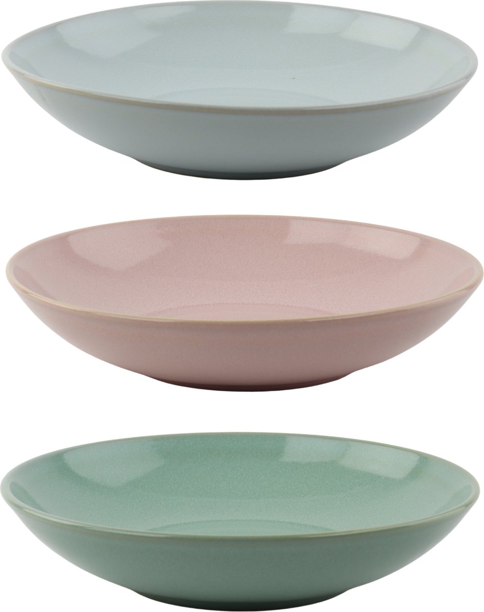 OTIX Soepborden Diepe Pasta Borden Set van 12 stuks 18cm Zwart met OTIX Soepborden Diepe Pasta Borden Set van 12 stuks 18cm Zwart met