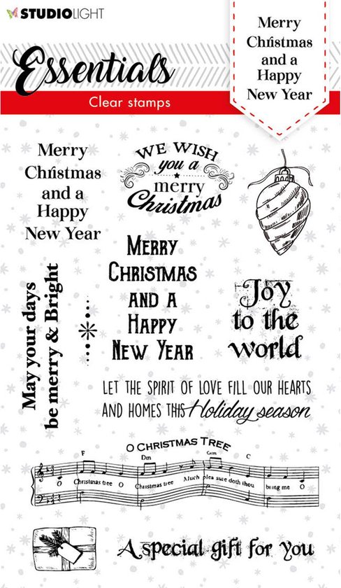 Studio Light Essentials Clear stamp A6- nr.86 Christmas Merry christmas ...
