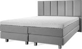 Luxe Boxspring 140x210 Compleet Grijs 6 balken