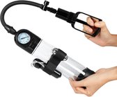 Power Escorts - Elektrische Penis pomp - Vibrating penis pump met mano meter - trendy zwart - bo-60-00034