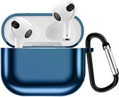 Cazy Hoesje Geschikt voor Apple AirPods 3 - Premium TPU Case - Blauw